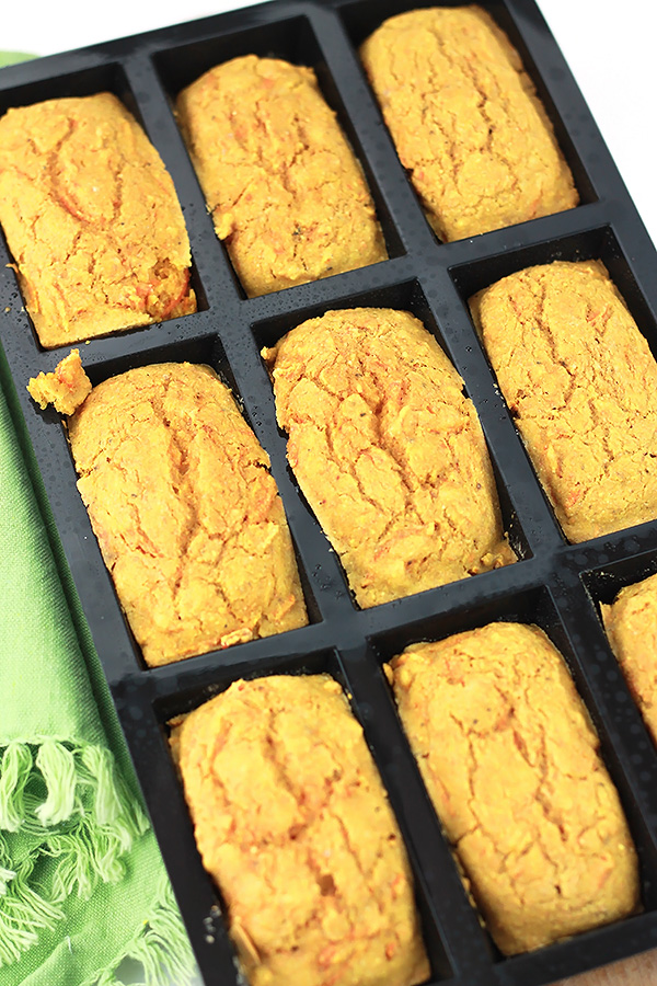 Savory Carrot Corn Muffins-in-a-Pan