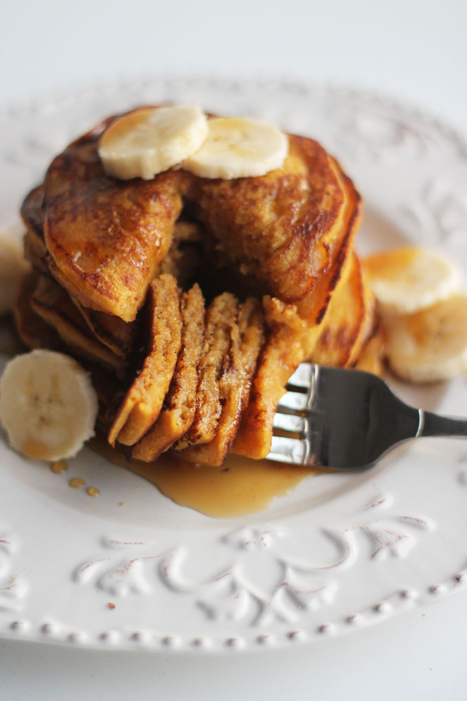 Stack-of-Pumpkin-Banana-Pancakes-