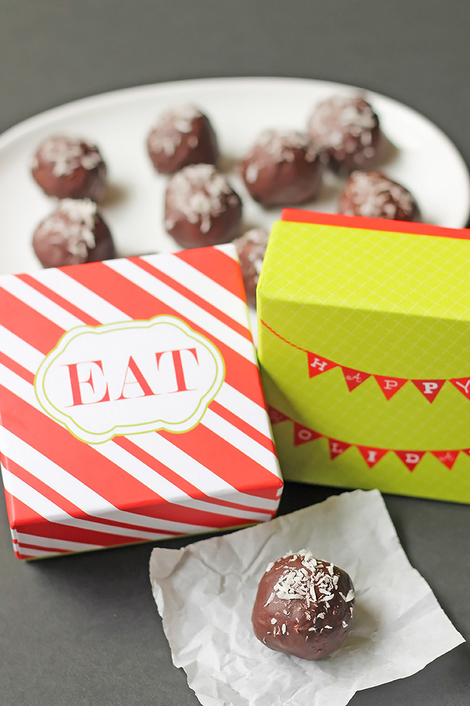 Vegan Dark Chocolate Coconut Candy Bites, Make them to Give or Keep!