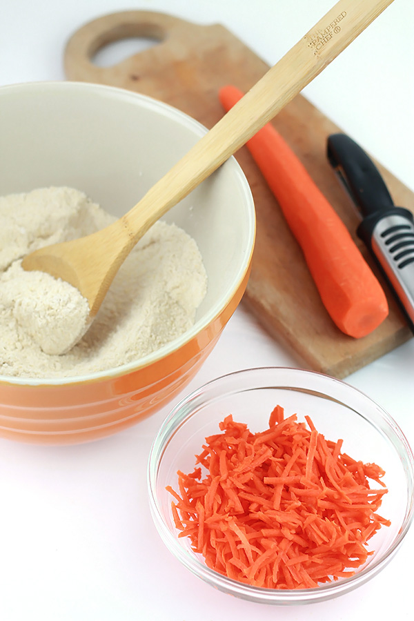 Savory Carrot Muffins, tender, slightly sweet, and simply delicious. A perfect companion to a bowl of soup.