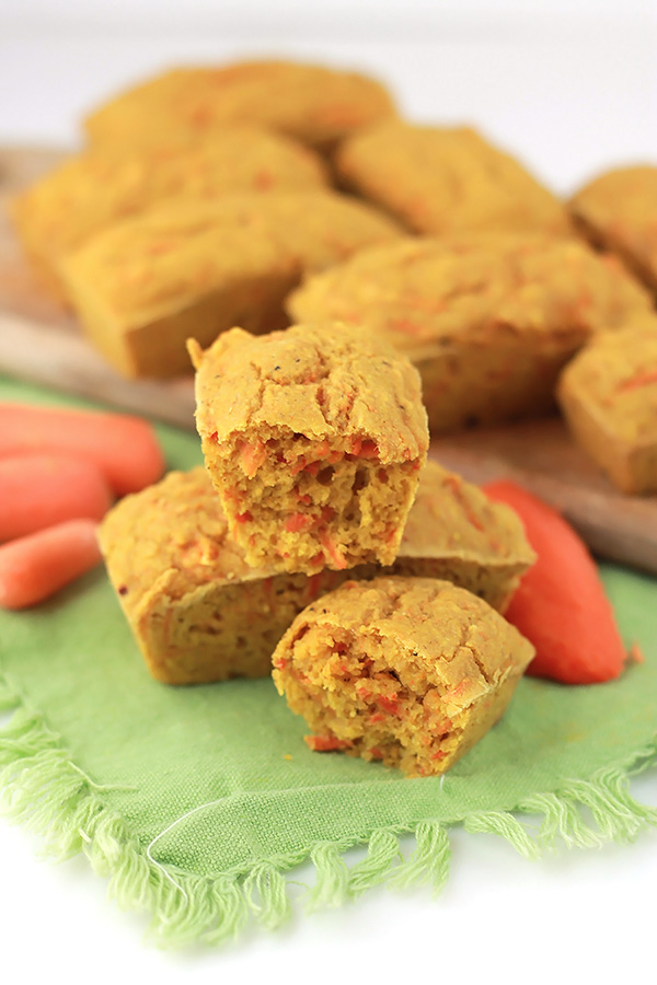 Savory Carrot Muffins, tender, slightly sweet, and simply delicious. A perfect companion to a bowl of soup.