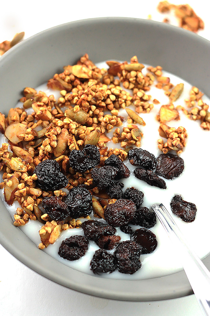 Sweet crispy Buckwheat Pumpkin Clusters a perfect anytime snack.