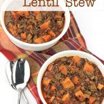 Sweet Potato, lentils, and MorningStar Farms meal starters crumbles make this stew perfect for those cold weather days.