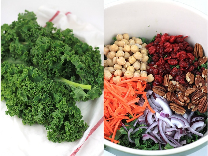 Recharge and power up with this nutrient packed Chopped Kale Salad. It's a perfect stand alone meal or side salad.