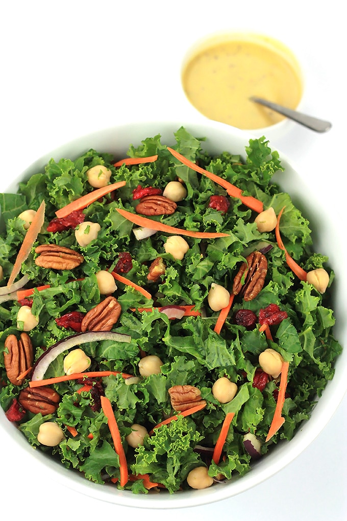 Recharge and power up with this nutrient packed Chopped Kale Salad. It's a perfect stand alone meal or side salad.