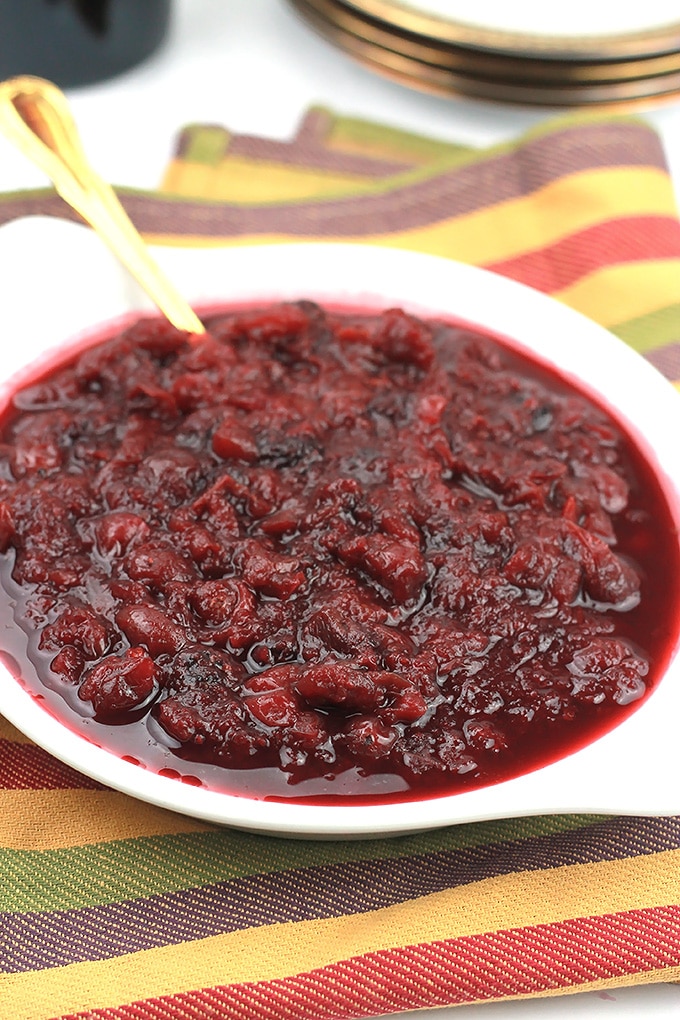 Super simple and delicious, this Slow-Cooked Cran-Blueberry Sauce may just be upgraded from side dish to star dish.