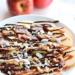 Apple Nachos with Vegan Caramel Sauce