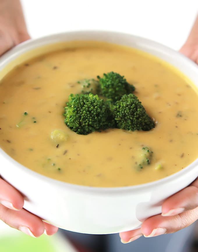 Rich and hearty, this Un-Cheesy Potato & Broccoli Soup is full of flavor and comes together in minutes!