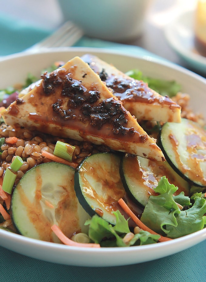 Energizing, satisfying Asian Wheat Berry Salad - Make it for dinner, save some for lunch.