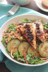 Energizing, satisfying Asian Wheatberry Salad - Make it for dinner, save some for lunch.