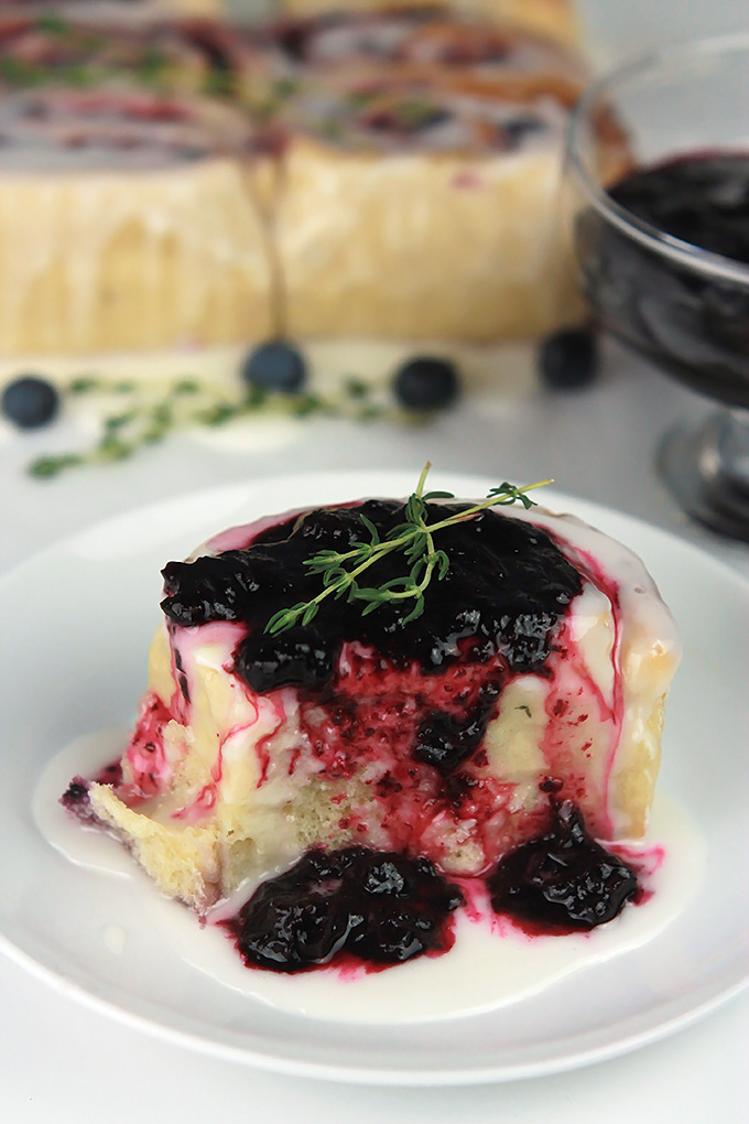 Easy and delicious, Lemon Thyme Blueberry Buns , perfect for a brunch gathering or an afternoon snack with a spot of tea.