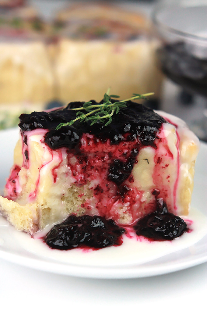 Easy and delicious, Lemon Thyme Blueberry Buns , perfect for a brunch gathering or an afternoon snack with a spot of tea.