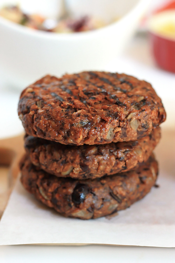 Simply delicious and full of flavor, you have to give this Black Bean Farro Burger a try, and serve it with this super tasty Spicy Slaw.