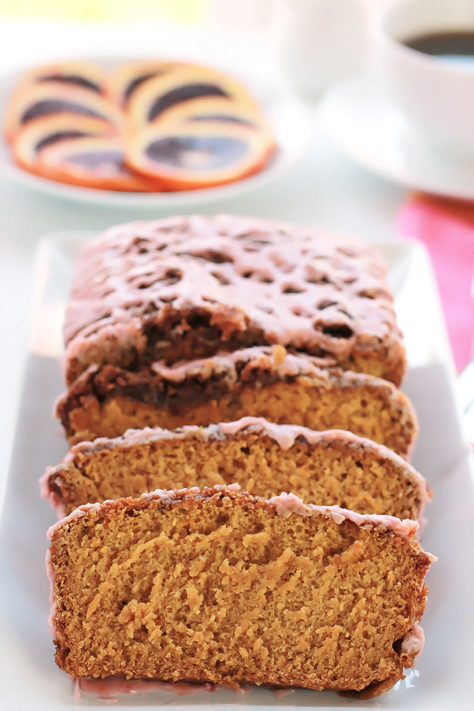 Moist and delicious Blood Orange Turmeric Loaf, made with anti-inflammatory turmeric powder and fresh squeezed blood orange juice. Delicious new brunch favorite.