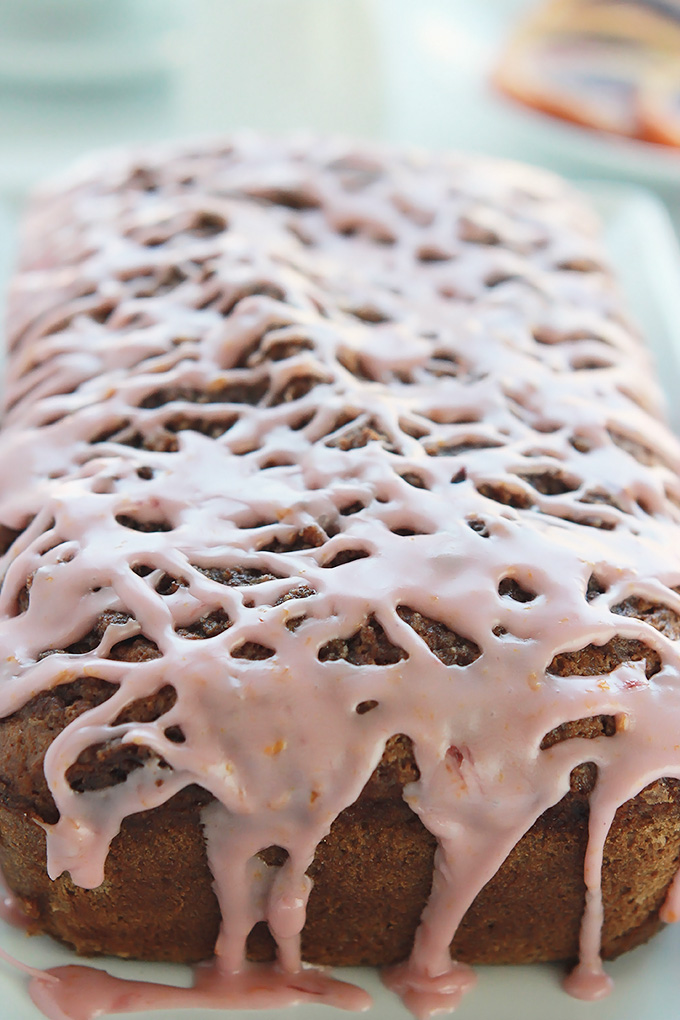 Moist and delicious Blood Orange Turmeric Loaf, made with anti-inflammatory turmeric powder and fresh squeezed blood orange juice. Delicious new brunch favorite.