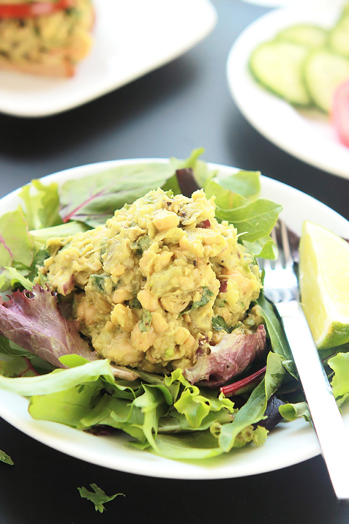 Incredibly delicious, this Chickpea Jalapeño Salad is bold with flavor and sure to satisfy. Serve it in a sandwich or as a topping on a bed of greens.