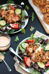 Crispy Baked Cauliflower Steaks - These panko crusted, oven baked cauliflower steaks will blow your taste buds away. You have to give them one a try!