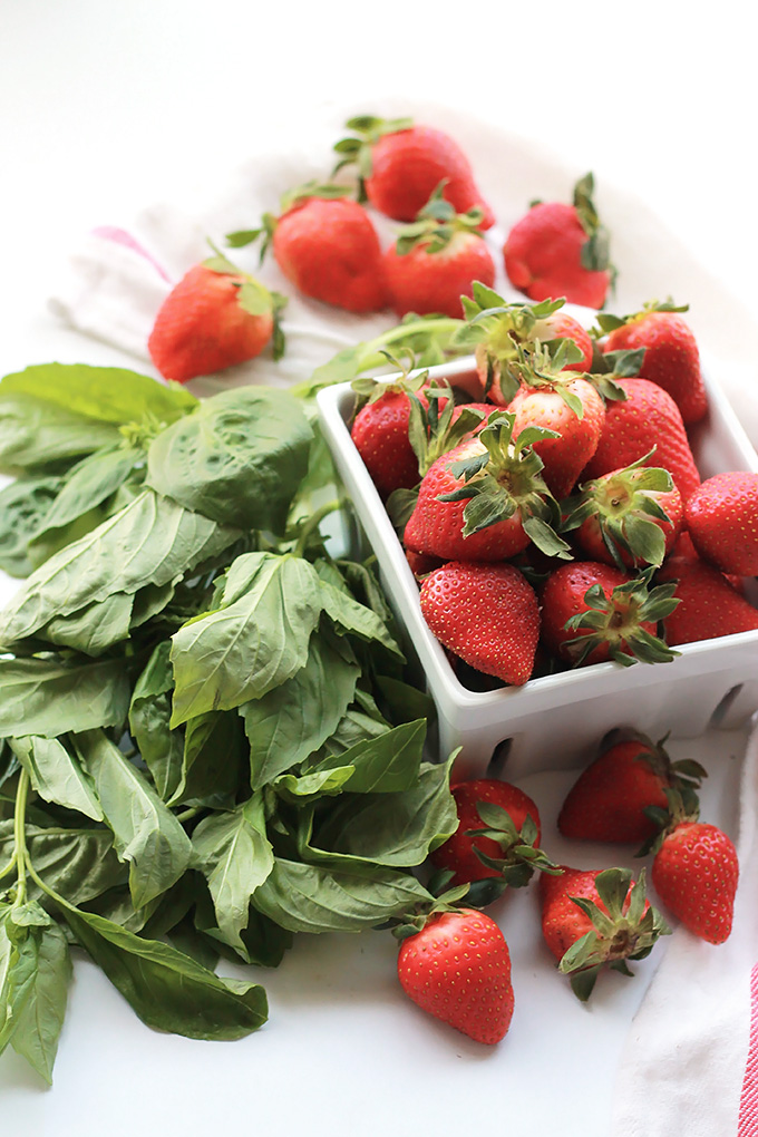 The tender bite of Farro, sweetness of Strawberries and the earthiness of fresh basil makes this Strawberry Basil Farro Salad the perfect combination of sweet and savory.