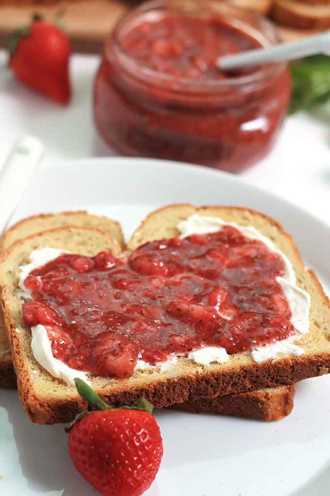 No-Cook Strawberry Mint Chia Jam-filled with flavors of lemon and mint. Takes only minutes to make and no stove required.