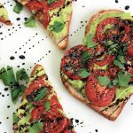 Simple, easy and delicious - Roasted Tomato Avocado Toast. Creamy Avocado mash, sweet roasted tomatoes, drizzled with balsamic glaze, it takes toast to a whole new level.