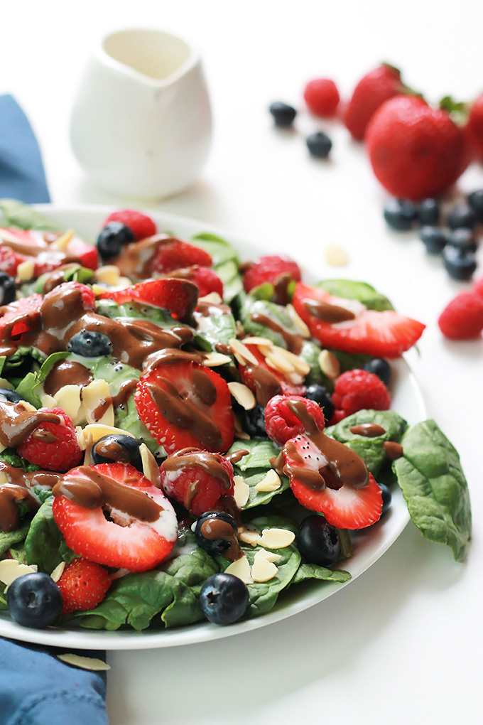 This Three Berry Salad with Poppy Seed Dressing is bursting with flavor from not one, not two, but three different berries. It may become one of your summer favorites.