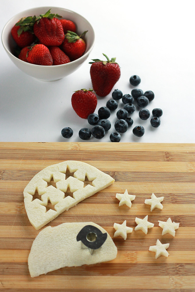 Sweet juicy strawberries, plump blueberries, and crisp jicama, together they make the perfect patriotic salad. This Strawberry, Blueberry, Jicama Salad is easy and deliciously healthy. 