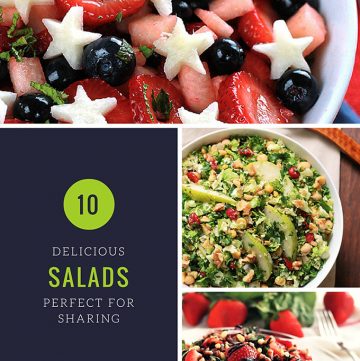 10 Delicious salads your family and friends will love, perfect for potlucks, picnics and barbecues.