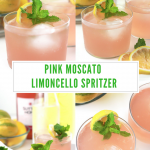 Clean, crisp and refreshing, this Pink Moscato Limoncello Spritzer is perfect for hot summer evenings relaxing with friends.