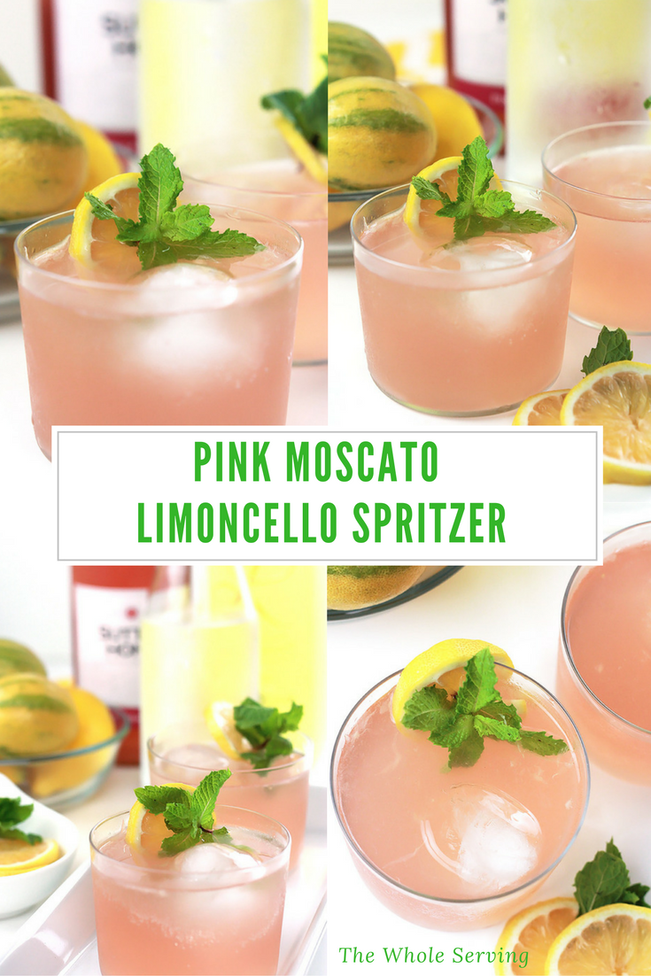 Clean, crisp and refreshing, this Pink Moscato Limoncello Spritzer is perfect for hot summer evenings relaxing with friends.