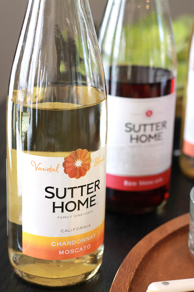 Veggie Sliders with Balsamic Caramelized Onions served with Sutter Home Moscato Blends, making summer entertaining fun. 