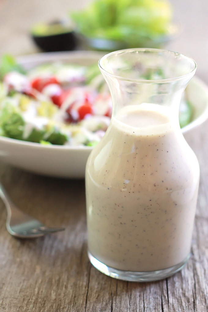 Smooth and creamy nut-free, dairy-free and oil-free Hemp Seed Herb Dressing! Perfect for salads, sandwiches,vegetables raw or roasted, use it on just about everything.