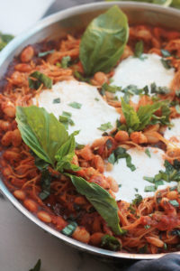 No mess, no fuss one pot pasta with Burrata, uncomplicated and simply delicious.
