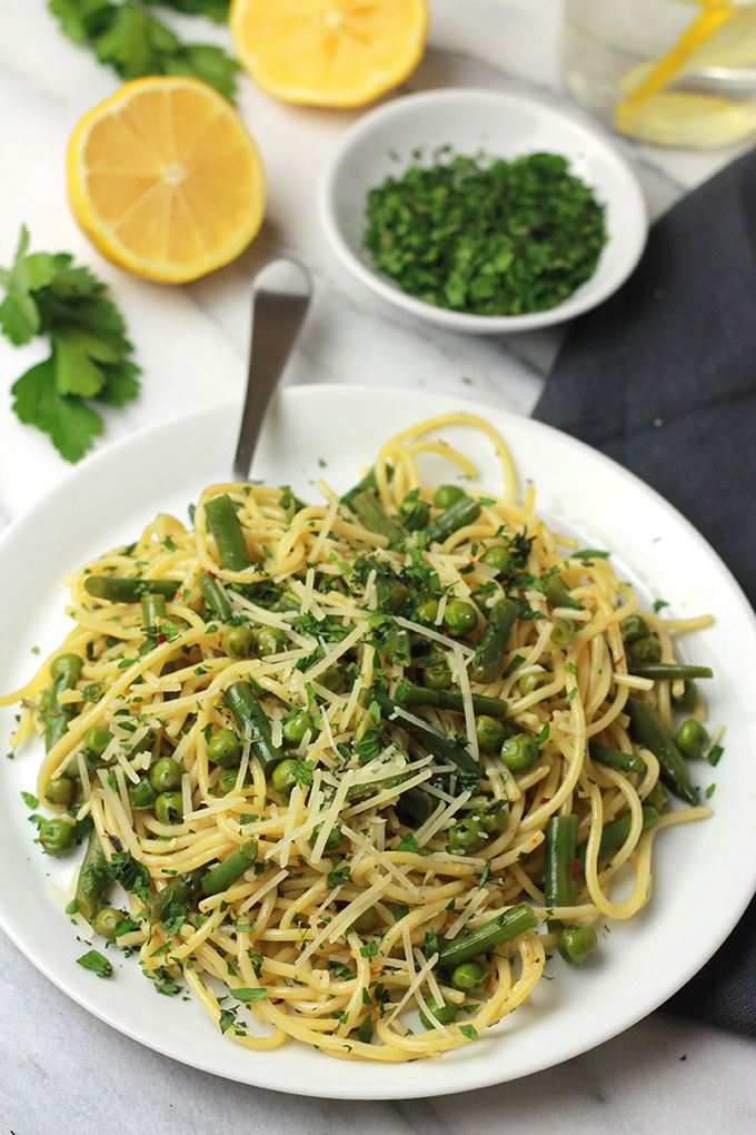 Herb Green Bean & Pea Pasta » The Whole Serving