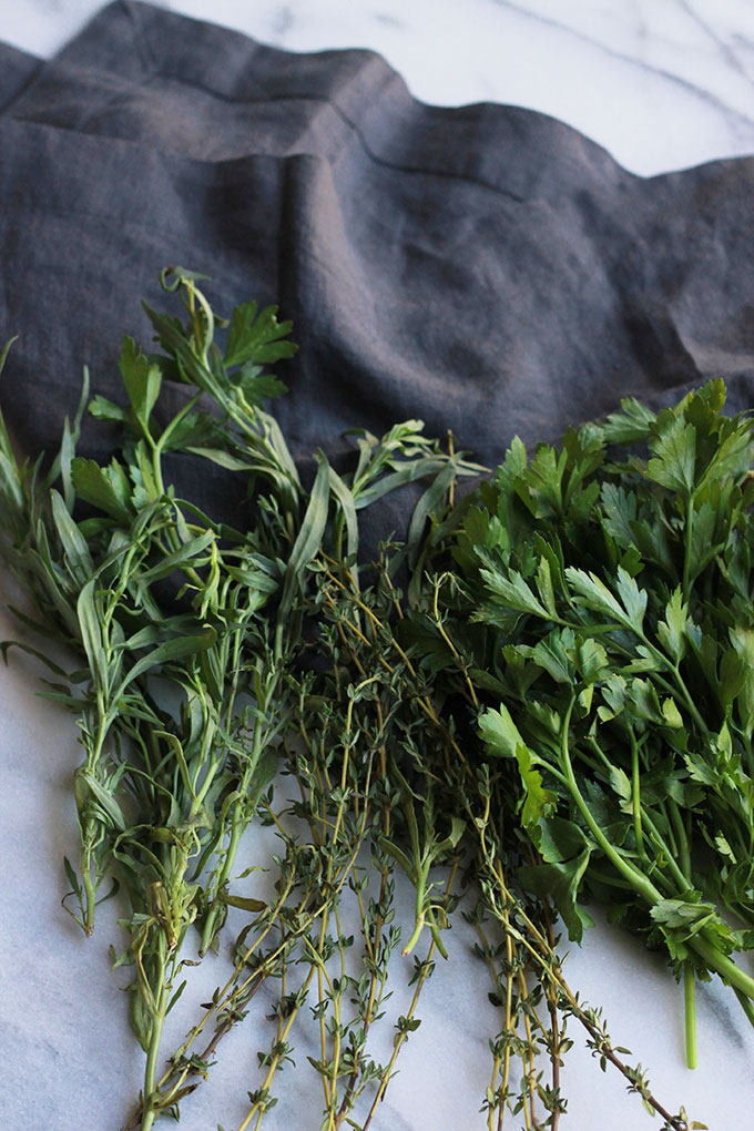 Fresh mix of herbs over crisp veggies and tender pasta finished off with a squeeze of lemon juice, this Herb Green Bean and Pea Pasta sings spring.