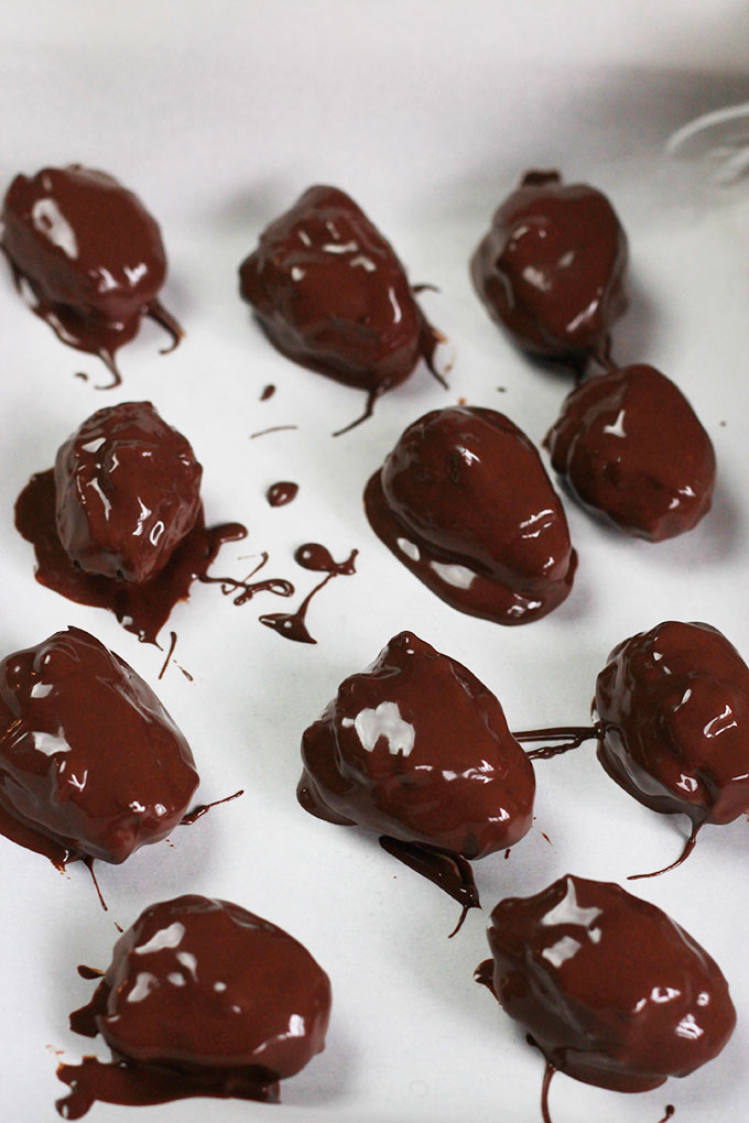 Chocolate Covered Nut Butter Stuffed Dates 