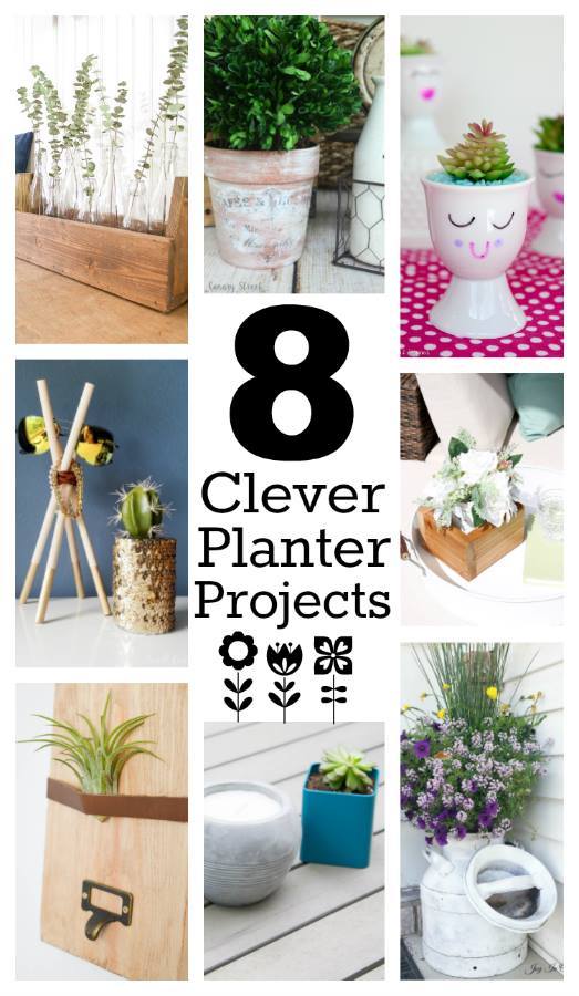 Welcome to Pretty Pintastic Party #158 & 8 Clever Planter Projects, my favorite from last week's party.