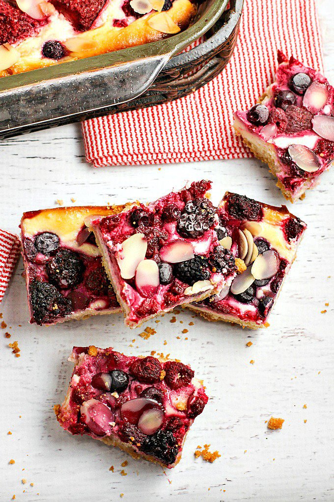 Welcome to Pretty Pintastic Party #156 and this weeks favorite pick, Berry Cheesecake Bars from Michelle at A Dish of Daily Life.