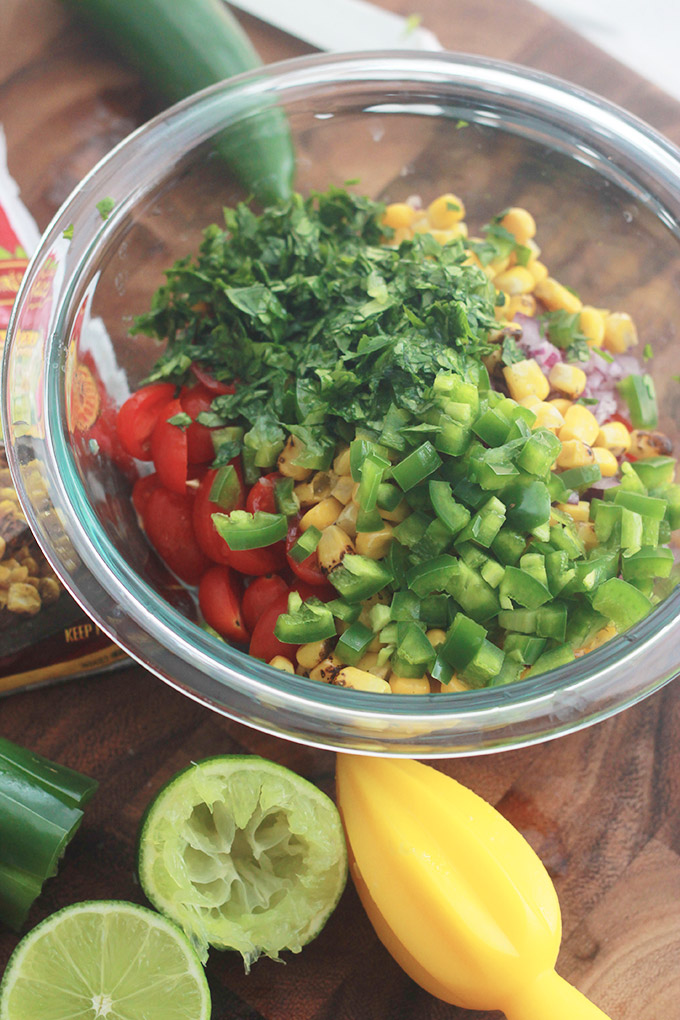 Bowl of Salsa Ingredients