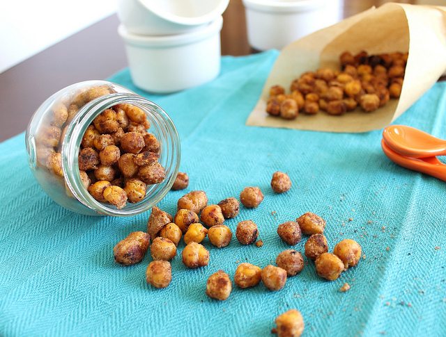 Cinnamon toast crunch roasted chickpea snack