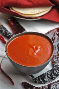 Bowl of Red Chile Sauce.
