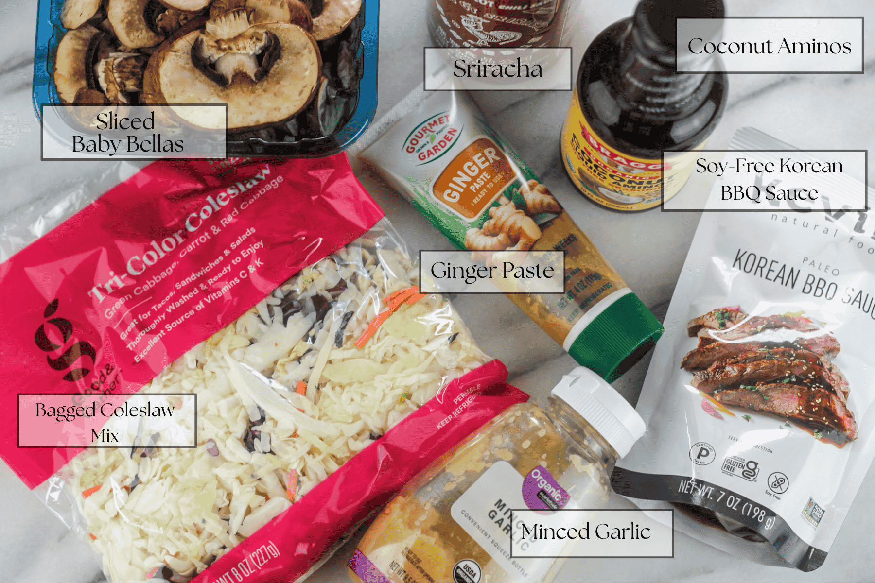 Whole serving shortcut ingredients for recipe