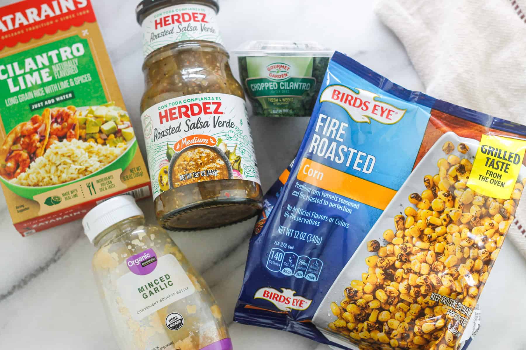 Whole Serving Shortcut ingredients for cilantro lime chicken.
