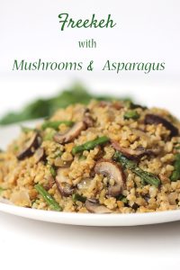 Freekeh with Mushrooms and Asparagus