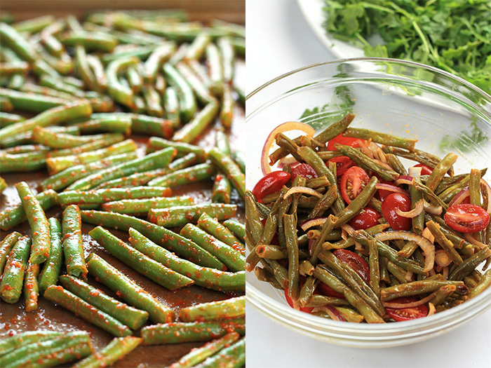 Put some spice in your summer with this Spicy Green Bean Salad, filled with tender-crisp green beans, juicy cherry tomatoes, wrapped in garlic and spice of sriracha. 